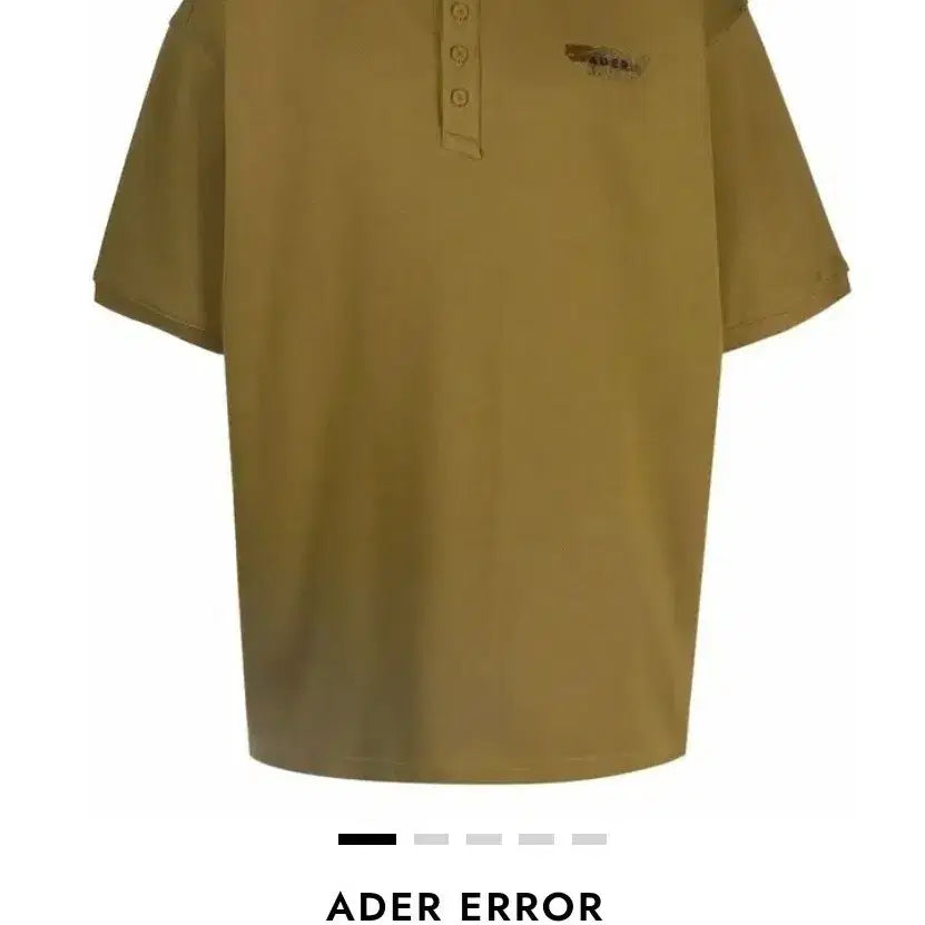 [BUNJANG] Ader Error Duct Tape Logo Polo Shirt Olive A3 / 새상품 아더에러 덕트테이프 로고 폴로셔츠 올리브 a3
