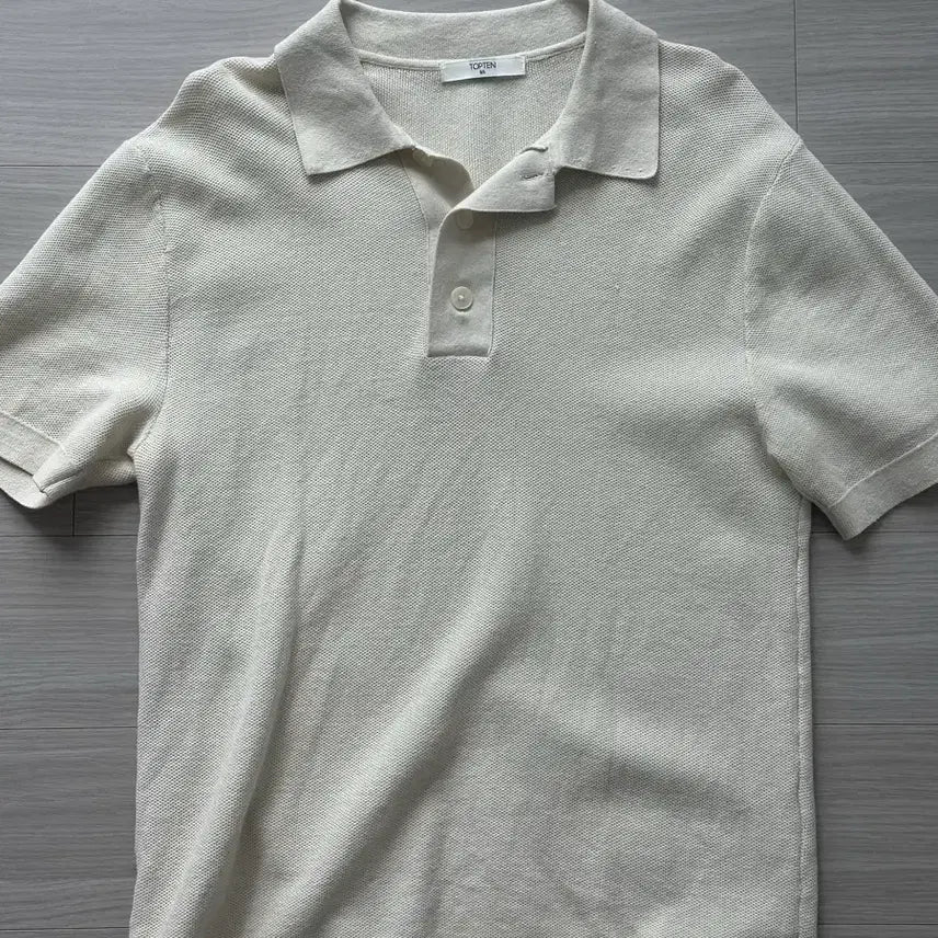 [BUNJANG] TOPTEN Short Sleeve Knit Ivory / 탑텐 반팔 니트 아이보리 판매합니다.