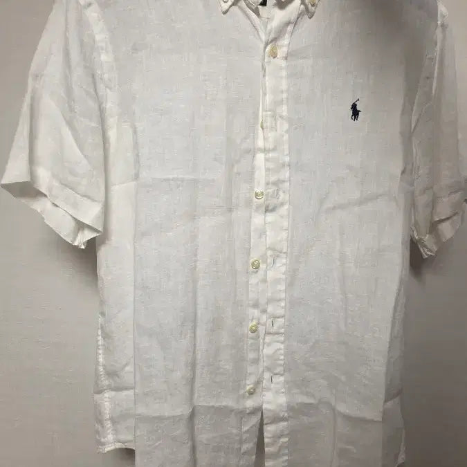 [BUNJANG] Polo Ralph Lauren Linen Short Sleeve Shirt White M / 폴로 랄프로렌 반팔 린넨 셔츠 화이트 m사이즈