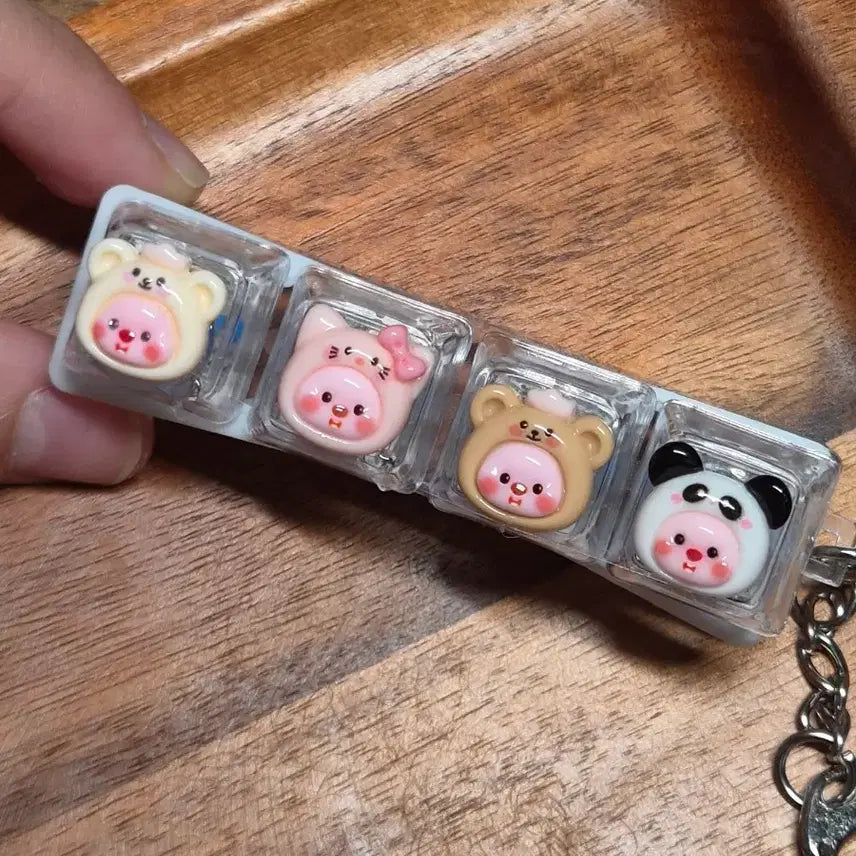 [BUNJANG] Zanmang Loopy 4-LED Keycap Keychain / 잔망루피 4구 LED 키캡키링