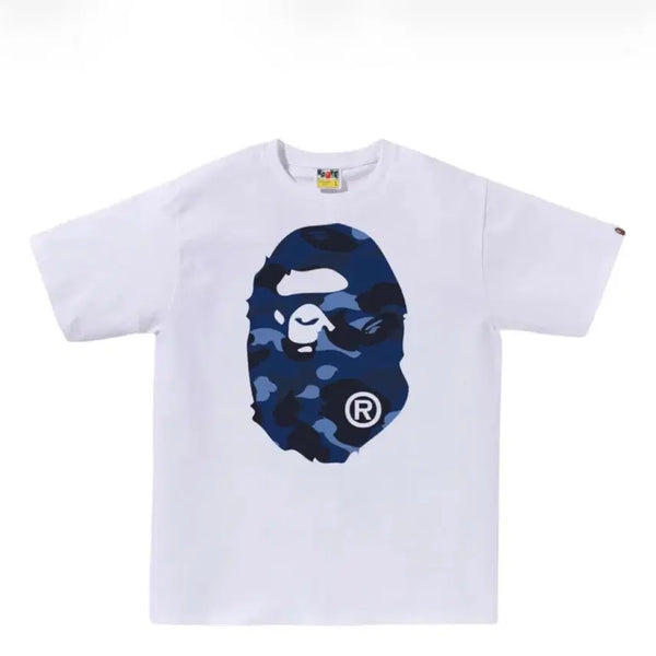 [BUNJANG] BAPE Navy Camo Big Ape Head Short Sleeve T-Shirt / 급처)s 베이프 네이비 카모 빅 에이프 헤드 반팔 티셔츠 bape