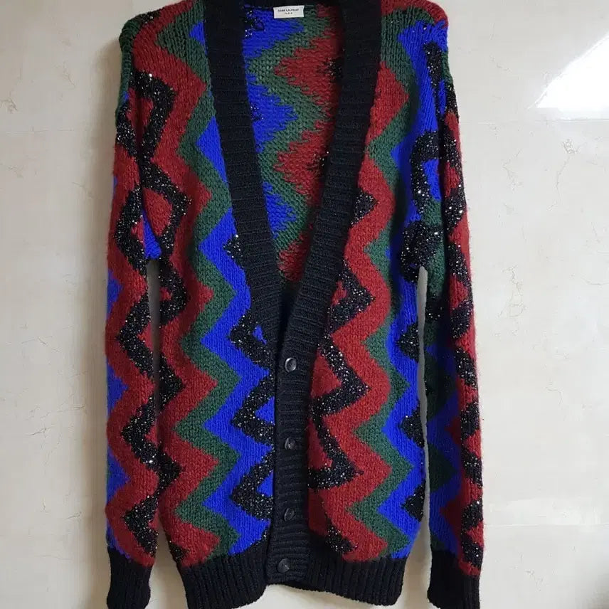 [BUNJANG] Saint Laurent Jacquard Cardigan / 생로랑 자카드 가디건