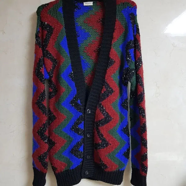 [BUNJANG] Saint Laurent Jacquard Cardigan / 생로랑 자카드 가디건