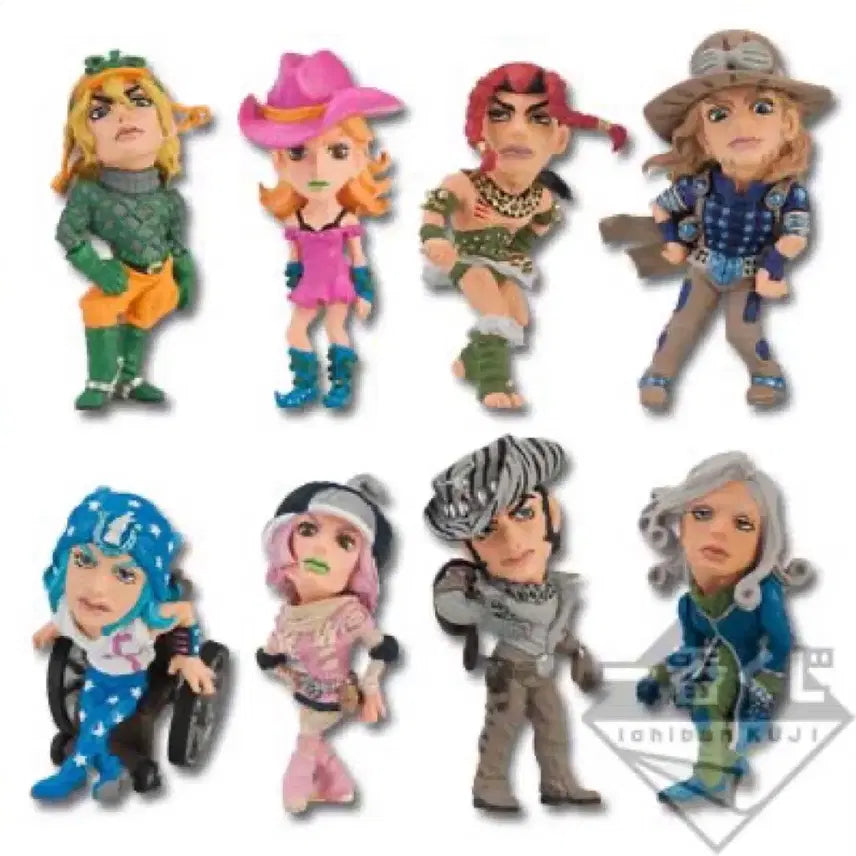 [BUNJANG] JoJo's Bizarre Adventure Part 7 Steel Ball Run Ichiban Kuji World Collectable Figure Set (6 Types) / 죠죠 제일복권 7부 스틸볼런 H상 월드 콜렉터블(월콜) 6종