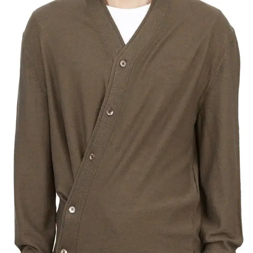 [BUNJANG] Lemaire Double Layered Twisted Cardigan Grey Mustard Melange S / 르메르 더블레이어드 트위스트 가디건 / S