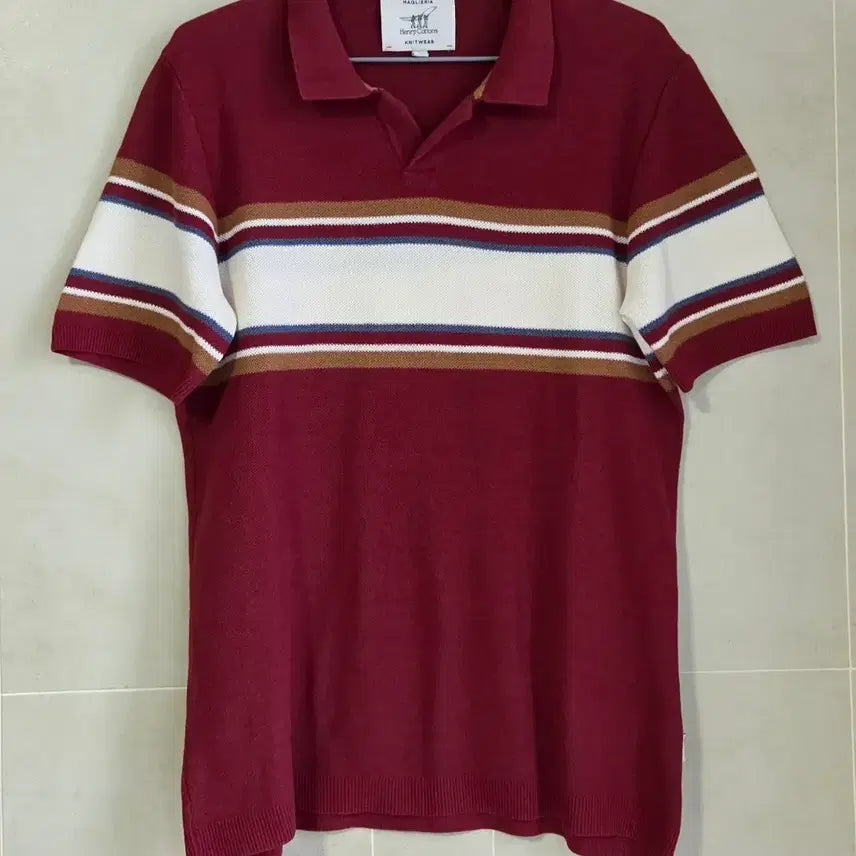 [BUNJANG] Henry Cotton Caravan Short Sleeve Knit - Size 100 / 헨리코튼 카라반팔니트 100사이즈상태최상택포
