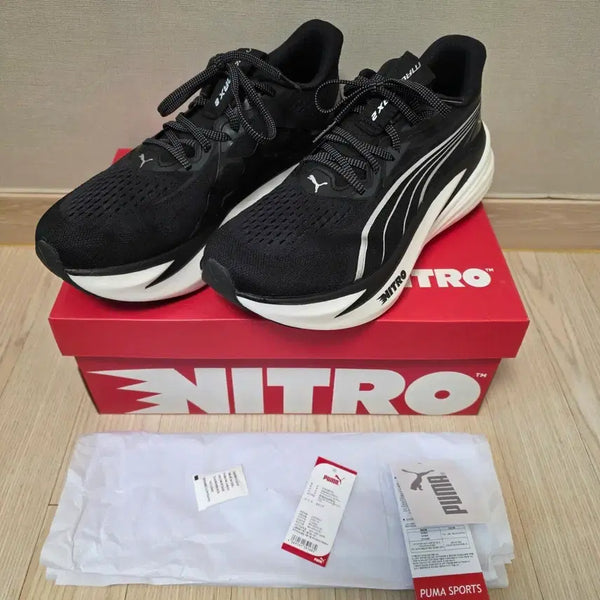 [BUNJANG] Puma Magnamax Nitro 2 Running Shoes - Black/White, 275mm / 푸마 매그맥스 나이트로2 275
