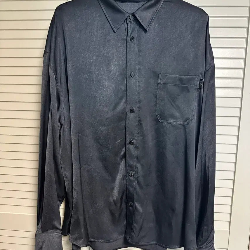 [BUNJANG] Juun.J Viscose Satin Loose Fit Shirt Ash / 준지 juunj / 준지 비스코스 새틴 루즈핏 셔츠 애쉬