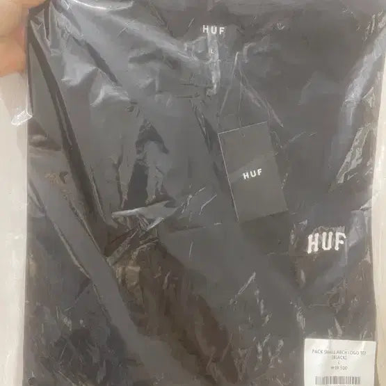 [BUNJANG] HUF Logo Short Sleeve T-Shirt Black / HUF 로고 반팔 티셔츠 블랙