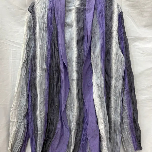 [BUNJANG] Pleats Please Issey Miyake Purple/Gray Cardigan Size 3 / 플리츠플리즈 이세이미야케 퍼플/그레이 가디건 3사이즈