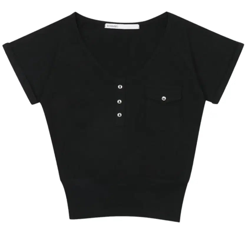 [BUNJANG] Bohemian Seoul Mix Pocket Top Black / 보헤미안서울 믹스 포켓 탑 블랙