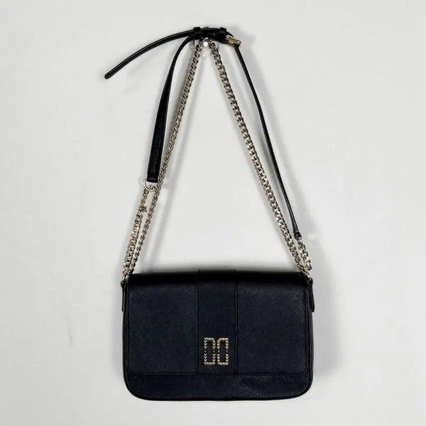 [BUNJANG] Daks Black Leather Shoulder Bag / Crossbody Bag / 닥스 숄더백 크로스백 블랙 여성 가방 라덴 빈티지