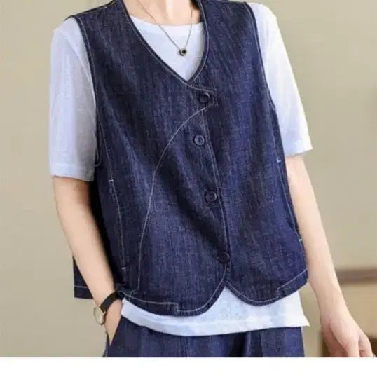 [BUNJANG] Denim Vest Summer Lightweight New Arrival / 데님베스트 여름얇은 새상품