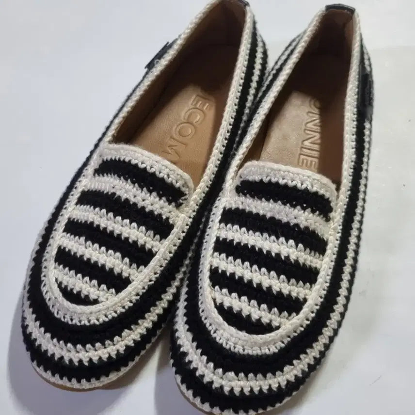 [BUNJANG] SUECOMMA BONNIE Stripe Crochet Knit Loafers / 슈콤마보니 스트라이프 크로세 니트 로퍼 칭찬은고래도춤추게