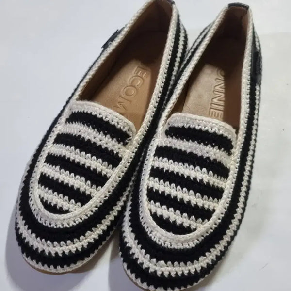 [BUNJANG] SUECOMMA BONNIE Stripe Crochet Knit Loafers / 슈콤마보니 스트라이프 크로세 니트 로퍼 칭찬은고래도춤추게