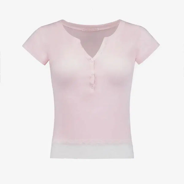 [BUNJANG] T By Alexander Wang Baby Powder Lace Tee / 택0포어링 베이비 파우더 레이스 티 baby powder lace tee