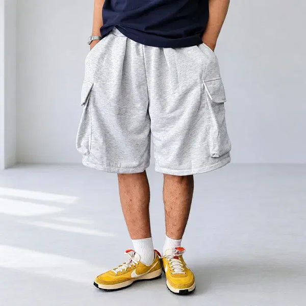 [BUNJANG] Men's Bermuda Cargo Wide Banding Shorts (4 Colors, 2-Pack) / [1+1]남자 버뮤다 카고 와이드 밴딩 반바지 4컬러