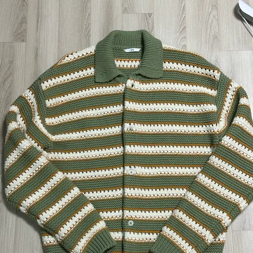 [BUNJANG] STU Cardigan Olive Green M / Stu 가디건 올리브그린