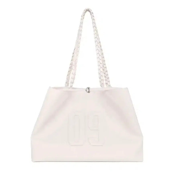 [BUNJANG] Clyshir 09 Numbering Leather Tote Bag Pink / 클리시어 09 넘버링 레더백 토트백 핑크