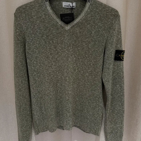 [BUNJANG] Stone Island V-Neck Knit Sweater (M) / (M) 스톤아일랜드 브이넥니트