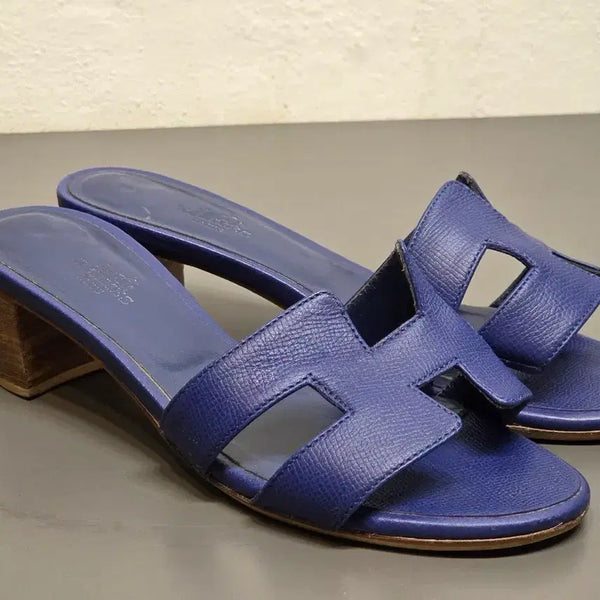 [BUNJANG] Hermes Oran Blue Sandals / 에르메스 오란 블루 샌들240.수선해서 신으실분.