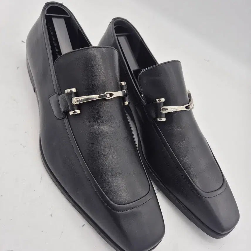 [BUNJANG] Gucci Men's Loafers Black Silver Detail Size 275 (42) / 구찌 남성 로퍼 블랙 실버 장식275