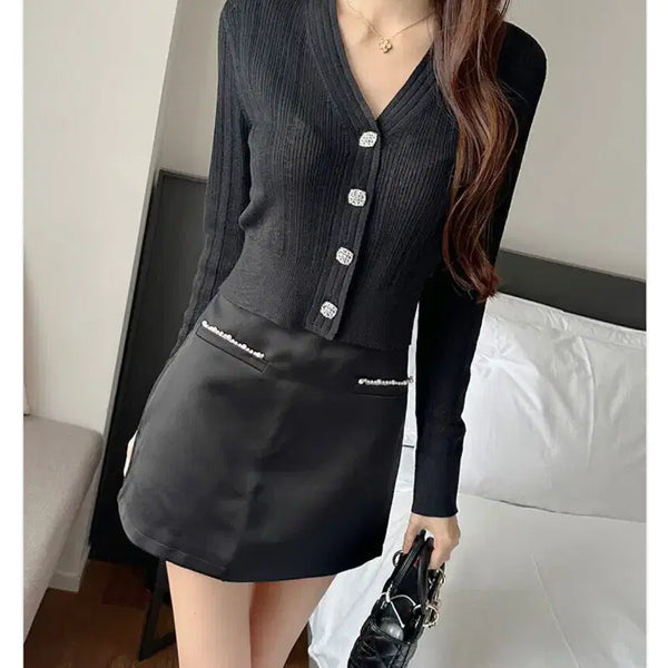 [BUNJANG] Imported V-Neck Cardigan / 수입 브이넥가디건