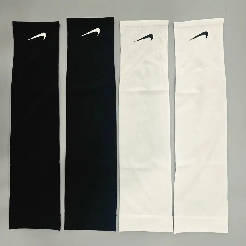 [BUNJANG] Nike Arm Sleeves Black/White Set / 나이키 팔토시 블랙/화이트