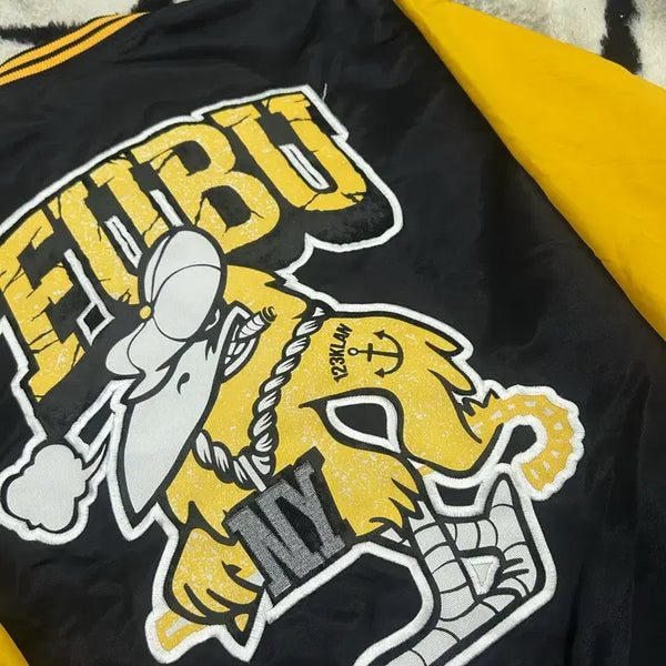[BUNJANG] FUBU x 123klan Embroidered Nylon Varsity Jacket XL / [XL]FUBUx123klan 자수 나일론 바시티