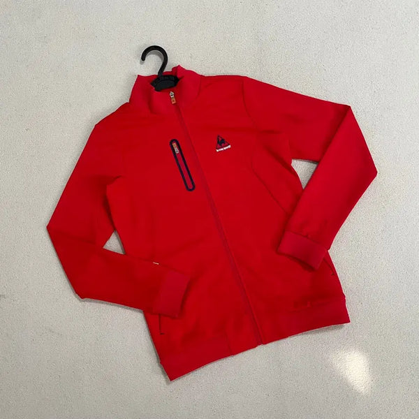 [BUNJANG] Le Coq Sportif Women's Fleece Zip-Up Jersey Training Suit Size S / S 르꼬끄 여성 기모 트레이닝복 집업 져지 B.3405