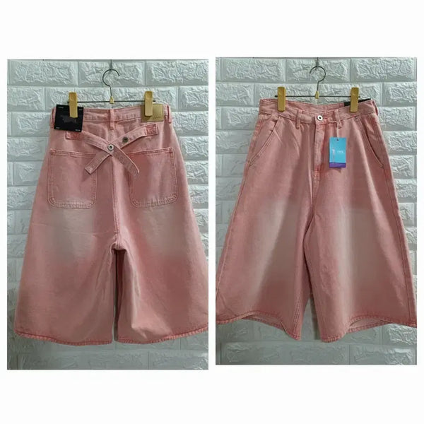 [BUNJANG] Bermuda Shorts Pink Wash / 허단35.핑크 워싱 버뮤다팬츠