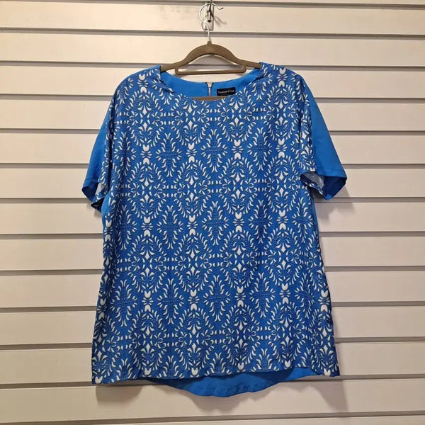 [BUNJANG] Florence Fred Blue Soft Blouse Size 55 / Florence Fred 블루 보들보들 블라우스 55 옷장꾸미기