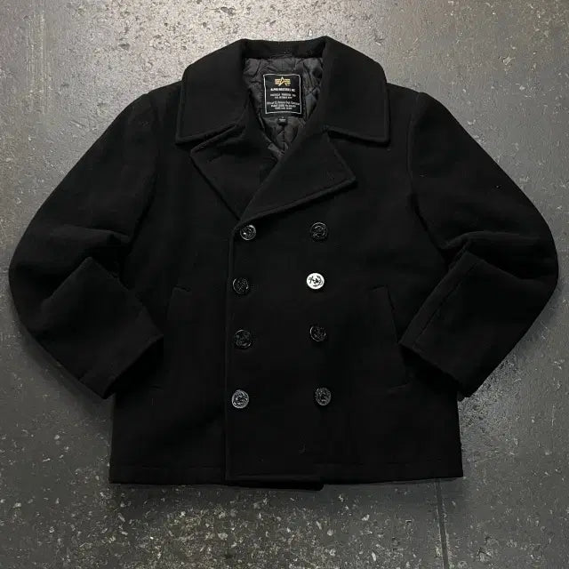 [BUNJANG] Alpha Industries USN US Navy Pea Coat Vintage / 100 알파인더스트리 USN 미해군 피코트