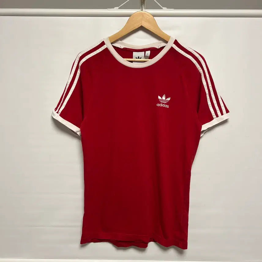 [BUNJANG] Adidas Europa Round Short Sleeve T-Shirt Red Size M / [정품/M] 아디다스 유로파 레드 라운드 반팔 티셔츠