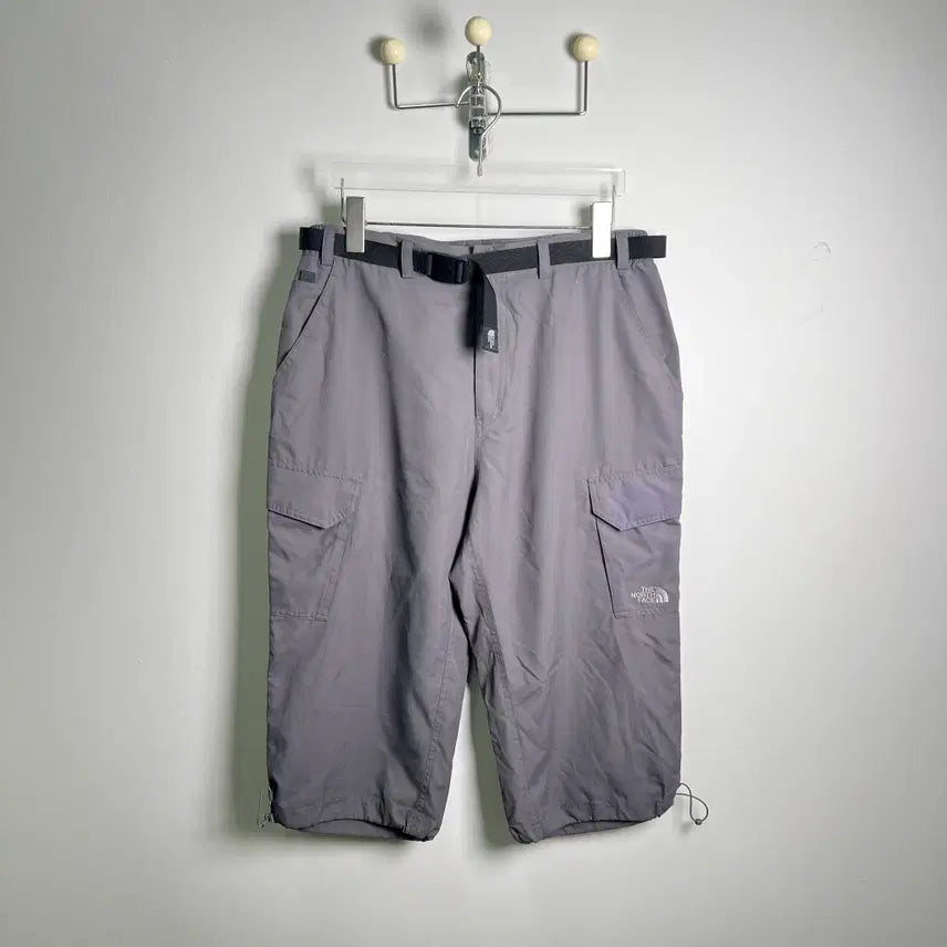 [BUNJANG] The North Face Belted Woven 7/10 Cargo Pants L / 노스페이스 벨티드 우븐 그레이 7부 카고 팬츠 L