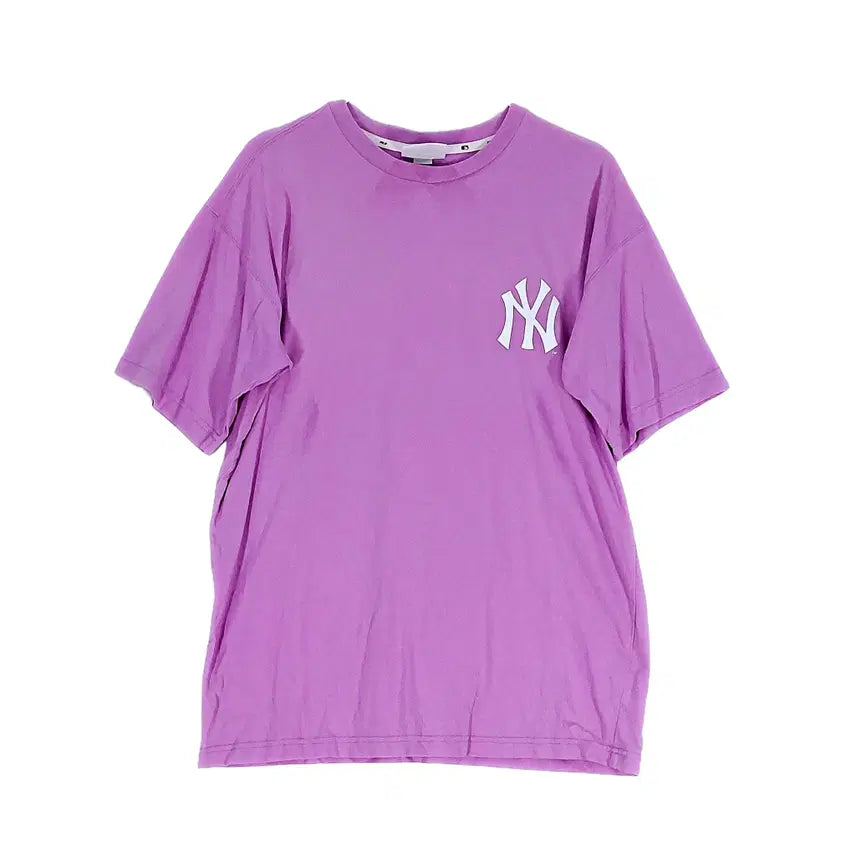 [BUNJANG] MLB Men's Relaxed Fit Short Sleeve T-Shirt Purple / 엠엘비 남성 스트릿한 루즈핏 반팔티 95 퍼플 00637