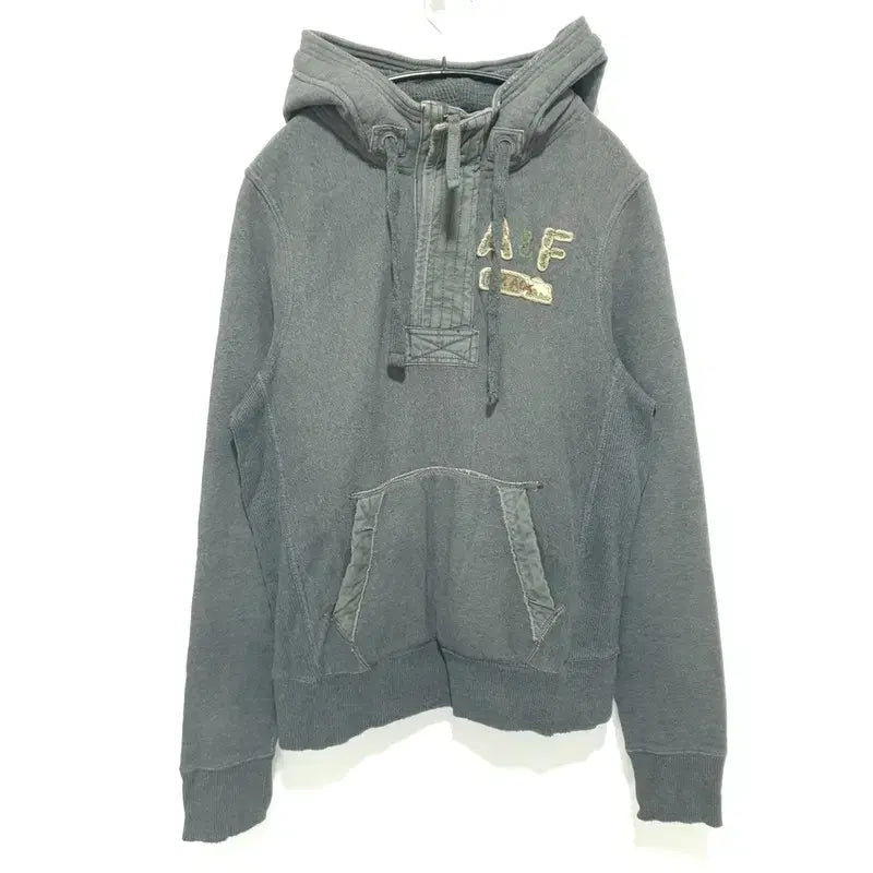 [BUNJANG] Abercrombie & Fitch Brushed Half-Zip Hoodie - Size M / 아베크롬비 기모 반집업 후드 티 M_i4474