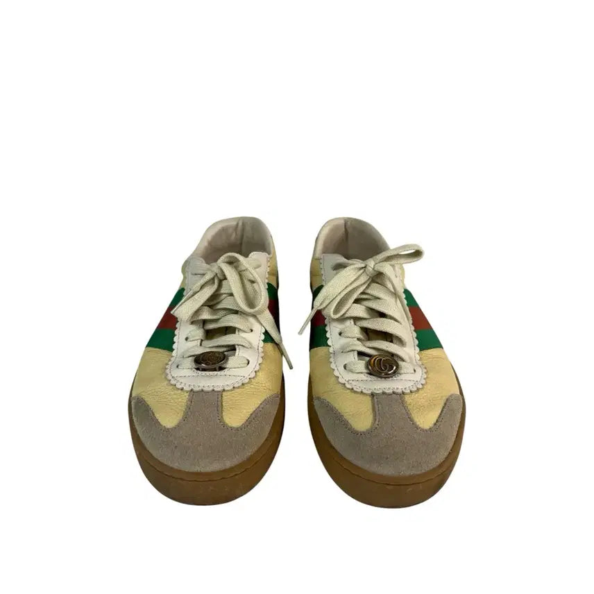 [BUNJANG] Gucci Leather Web Sneakers / 6.5 / 구찌 레더 웹 스니커즈
