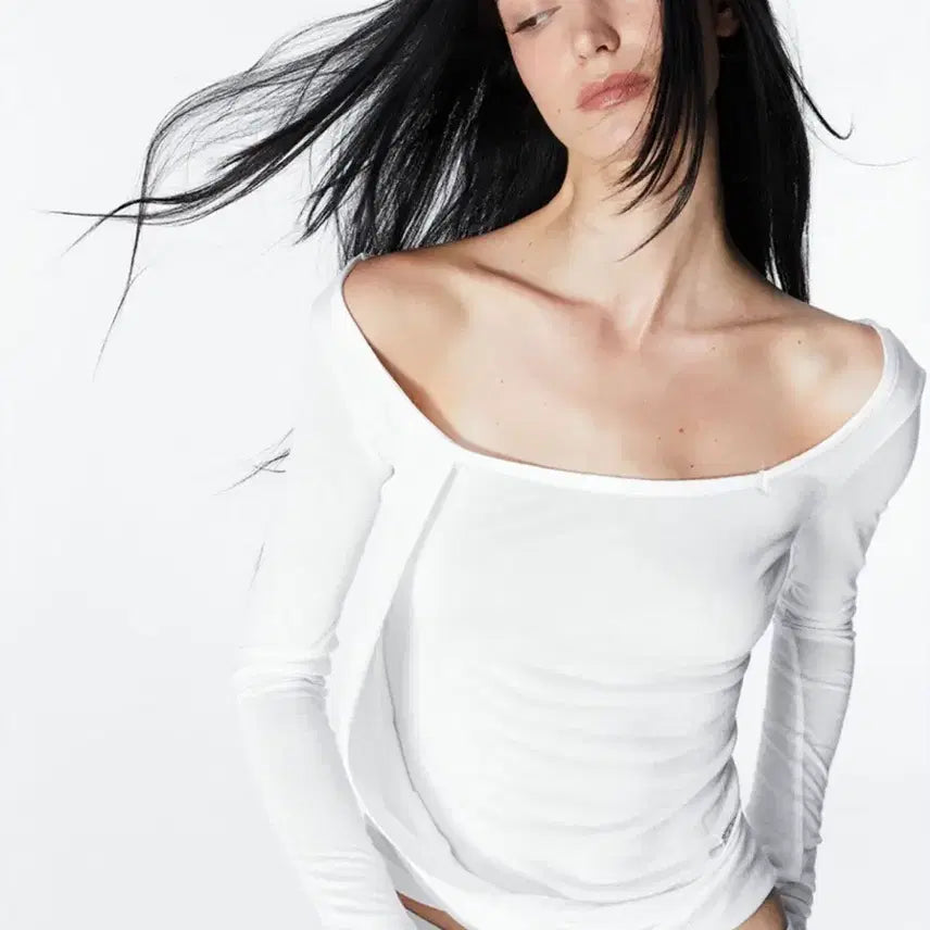 [BUNJANG] 2000Archives KAIA Draped Top (White) / 2000아카이브스 KAIA DRAPED TOP (WHITE)