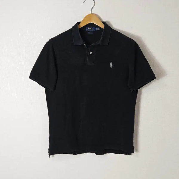 [BUNJANG] Polo Ralph Lauren Classic Fit Black Silver Pony Short Sleeve Pique Polo Shirt Size S / 폴로 랄프로렌 신형 반팔 카라티 피케티 블랙 실버포니 클래식핏 S 95