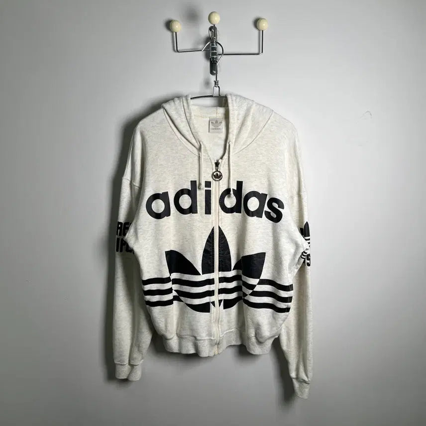 [BUNJANG] Adidas Vintage Big Trefoil Hoodie Zip-up / ADIDAS 아디다스 빈티지 빅트레포일 후드집업