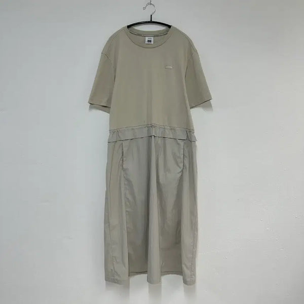 [BUNJANG] National Geographic Hybrid Short Sleeve Dress Beige / 내셔널지오그래픽 하이브리드 반팔 원피스