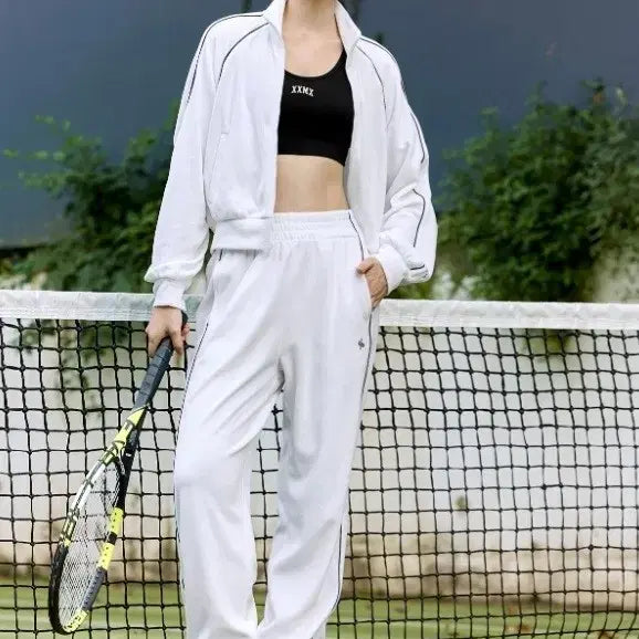 [BUNJANG] XEXYMIX White Velvet Training Set Size S / 젝시믹스 화이트 벨벳 트레이닝 세트/S/앨리스/1816