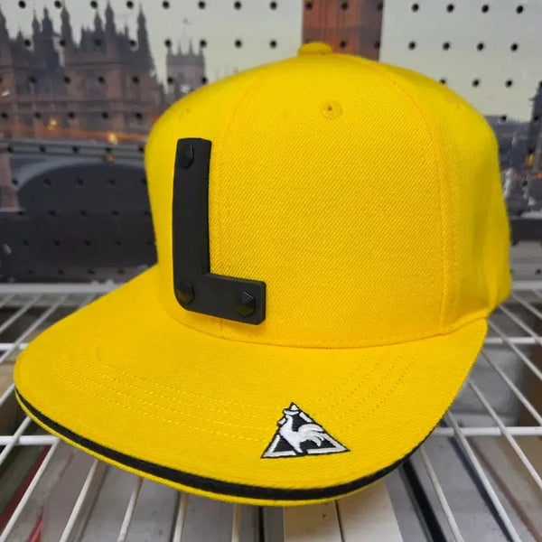[BUNJANG] Le Coq Sportif L Logo Snapback Yellow Vintage Hip Hop Hat / 르꼬끄 스냅백 58 L로고 빈티지 옐로우 힙합모자 KH49