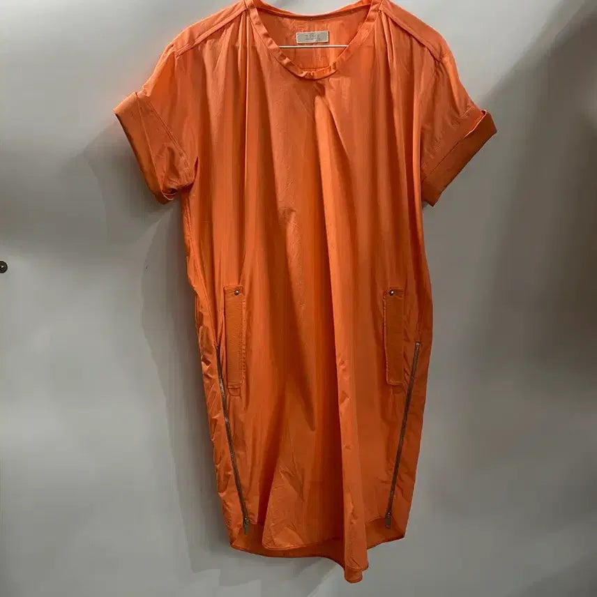 [BUNJANG] TIME Orange Cotton Midi Dress / [82 타임(TIME) 오렌지 컬러 면 원피스3.9