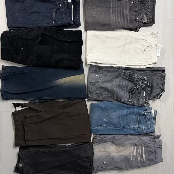 [BUNJANG] Bundle Set 10 Popular Brand Trousers (e.g., Partenr's, Fatalism) / 무신사 인기 브랜드 바지 10벌 일괄 땡처리 (포트너스, 페이탈리즘 등)
