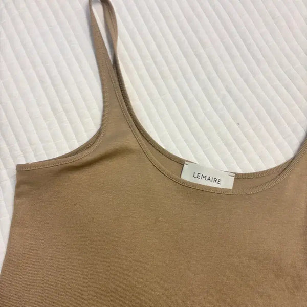 [BUNJANG] Lemaire Beige Ribbed Sleeveless Top / 르메르 베이지 나시