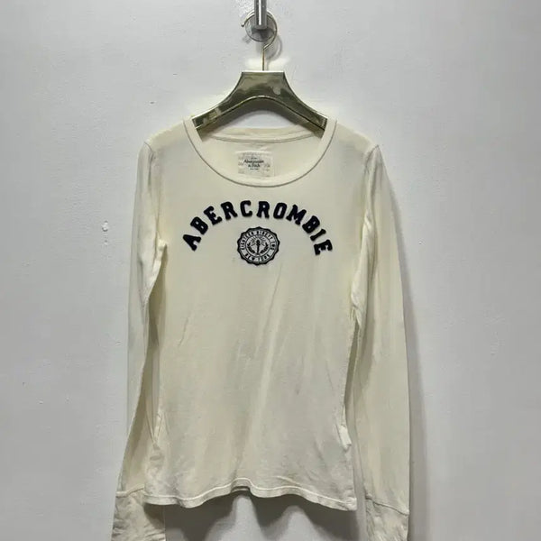[BUNJANG] Abercrombie & Fitch Long-Sleeve T-Shirt White S / 아베크롬비 앤 피치 긴팔 티셔츠 화이트 S