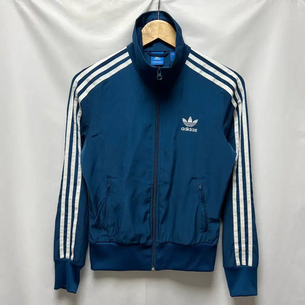 [BUNJANG] Adidas Firebird Back Logo Blue Track Top Jersey Size 90 / [정품/90] 아디다스 파이어버드 백로고 청색 트랙탑 져지
