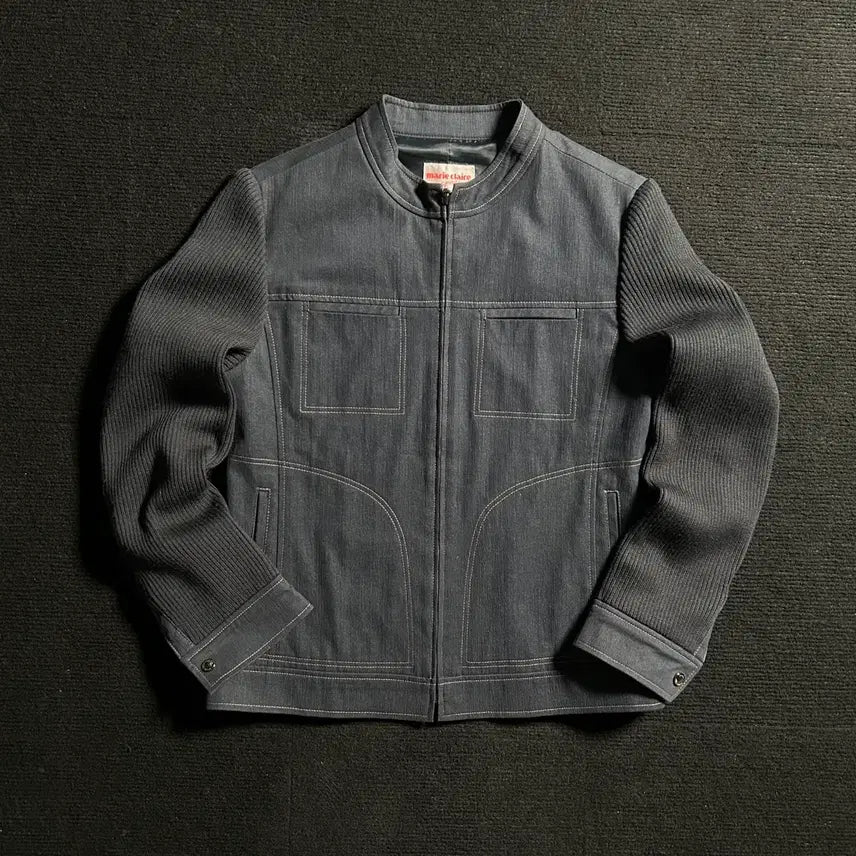 [BUNJANG] Marie Claire Black Denim Jacket / 마리끌레르 흑청 데님 자켓